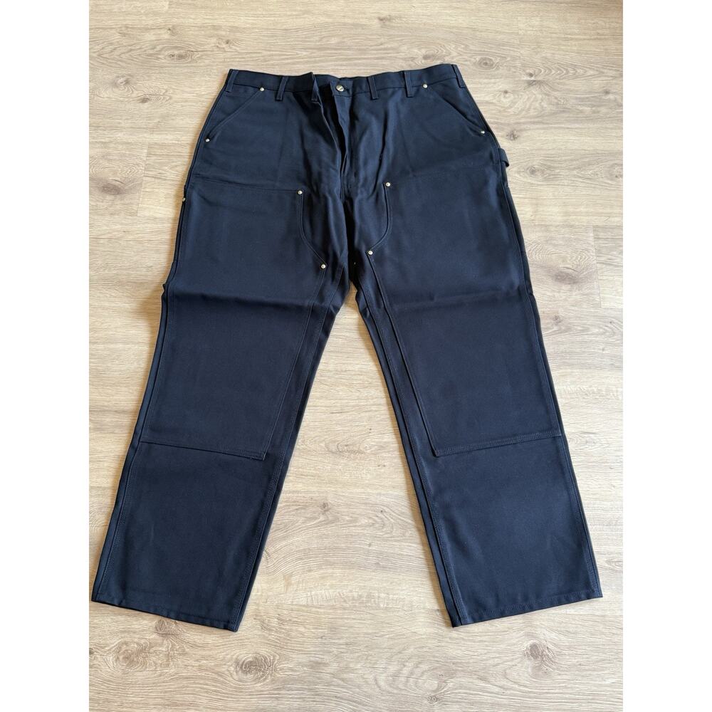 New CARHARTT Men's 44 x 32 Loose Fit Double Knee Black Duck Work Pants